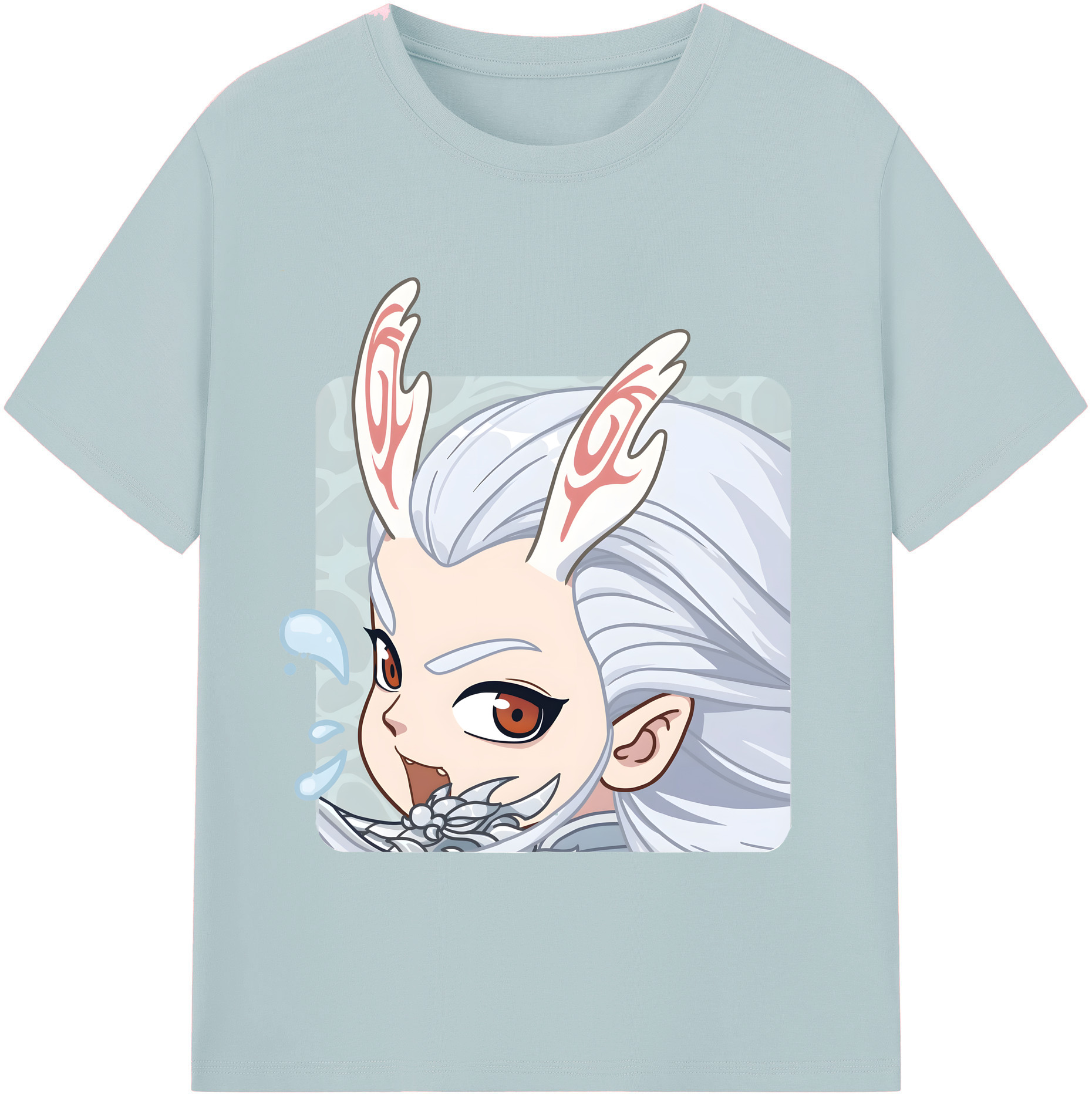 （画像用） Ne Zha 2 ナタ 魔童の大暴れ 綿100％半袖Tシャツ（フロントプリント）